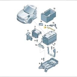 5WA915313B Volkswagen Battery Retainer