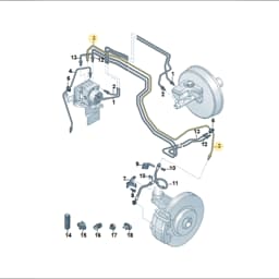 5QH614723C Volkswagen Hydraulic System Hose