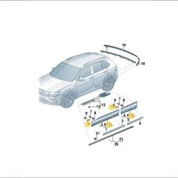 WHT007928 Volkswagen Panel Nut