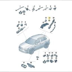 WHT000001AB Volkswagen Expanding Nut