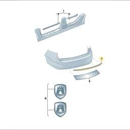 5QA071360 Volkswagen Rear Bumper Strip
