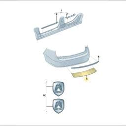 5QA061195 Volkswagen Rear Bumper Trim