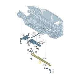 7P0825202C Volkswagen Underbody Trim