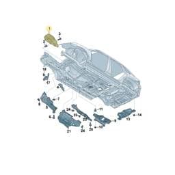 7P0825615C Volkswagen Heat Shield