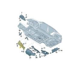 7P6825661 Volkswagen Heat Shield For Tunnel