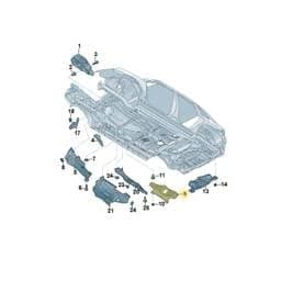 7P0825681B Volkswagen Heat Shield For Tunnel