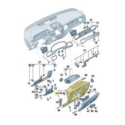 7P2857114DH67 Volkswagen Mounting Bracket (Corn Silk Beige H67)