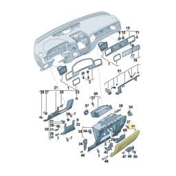 7P2857122H67 Volkswagen Cover (Corn Silk Beige H67)