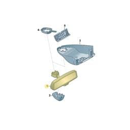 7P6857511AAYJN Volkswagen Interior Mirror Housing (Satin Black/Cornsilk Beige...