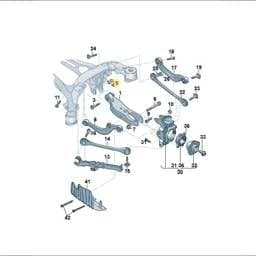 WHT010332 Volkswagen Hexagon Flange Nut