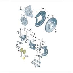 8W0698451S Volkswagen Brake Pad Set