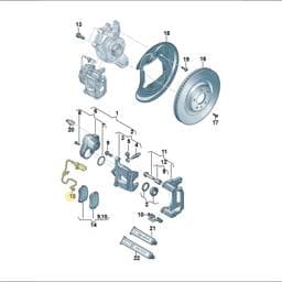 8W0615121E Volkswagen Brake Caliper Piston