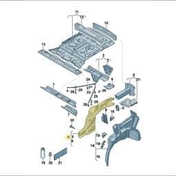 WHT004907 Volkswagen Riveted Cap Nut