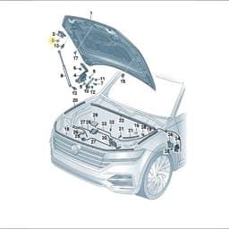 WHT001308 Volkswagen Cap Nut
