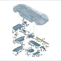 760825201A Volkswagen Underbody Trim Panel