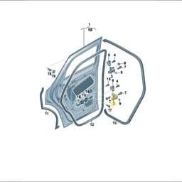 8V5833404E Volkswagen Lower Door Hinge