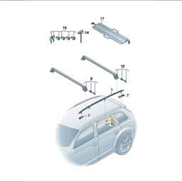 9Y0861195A Volkswagen Roof Rail Balancer
