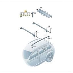 7P6898190 Volkswagen Roof Rack Lock Cylinders