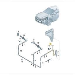 760955970L Volkswagen Headlight Cleaning Pipe