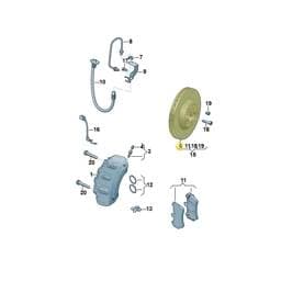 JZW698601BE Volkswagen Brake Disc And Pad Set