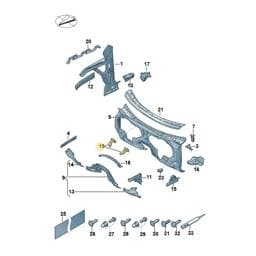 7P0806329 Volkswagen Wiper Motor Bracket