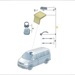 7E5919601A Volkswagen Display And Control Unit
