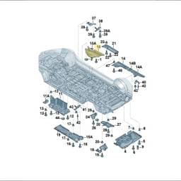 7E0825205A Volkswagen Underbody Trim