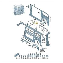 7H3810521 Volkswagen Seat Belt Mounting Plate