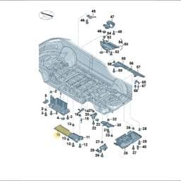 7E0825210 Volkswagen Underbody Trim