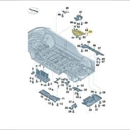 7E0825205G Volkswagen Underbody Trim