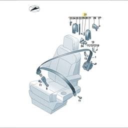 JNV85776175R Volkswagen Seat Belt Guide (Anthracite)