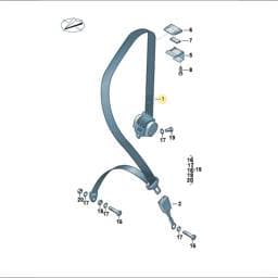 JNV882249 Volkswagen Three-Point Safety Belt