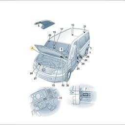 7H0010402N Volkswagen Data Tag