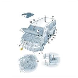7E0010810M Volkswagen Tire Pressure Data Plate