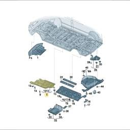 7T0825201D Volkswagen Underbody Trim Panel