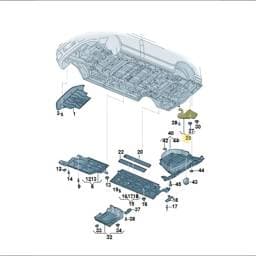 7T0825522D Volkswagen Underbody Trim