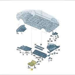7T0825336D Volkswagen Underbody Trim