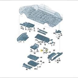 7T0825136 Volkswagen Underbody Bracket