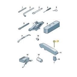 7M0012119 Volkswagen Knurled Screw