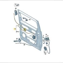 7T0843654C Volkswagen Door Lock Actuator Cable