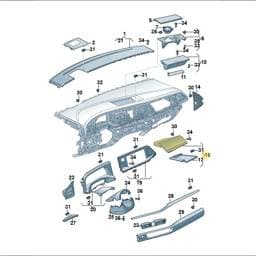 7T2857095AYTA Volkswagen Glove Box Door (Satin Black)