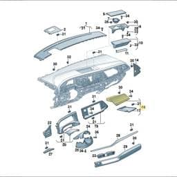 7T2857095AYTB Volkswagen Glove Box Door (YTB)
