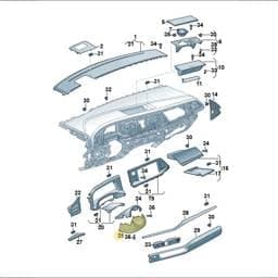 7T085855982V Volkswagen Body Side Trim (Titan Black 82V)