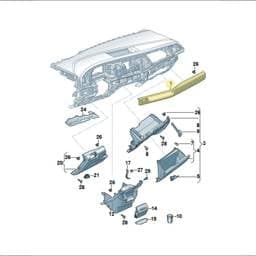 7T1858061A7CW Volkswagen Trim Panel (Light Beige 7CW)