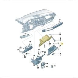 7T1858007H7CW Volkswagen Storage Compartment (Anthracite 7CW)