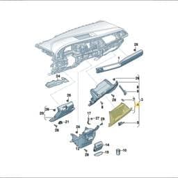 7T2857101A7CW Volkswagen Glove Box Assembly (7CW)