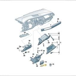 7T0858651B9B9 Volkswagen Body Side Trim (Satin Black 9B9)