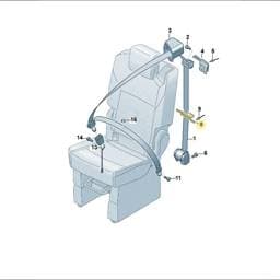 7T0857817 Volkswagen Seat Belt Guide