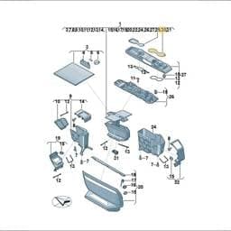 7T0858858A7CW Volkswagen Einlegteil (7CW)