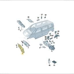 7T2863353C Volkswagen Cowl Bracket